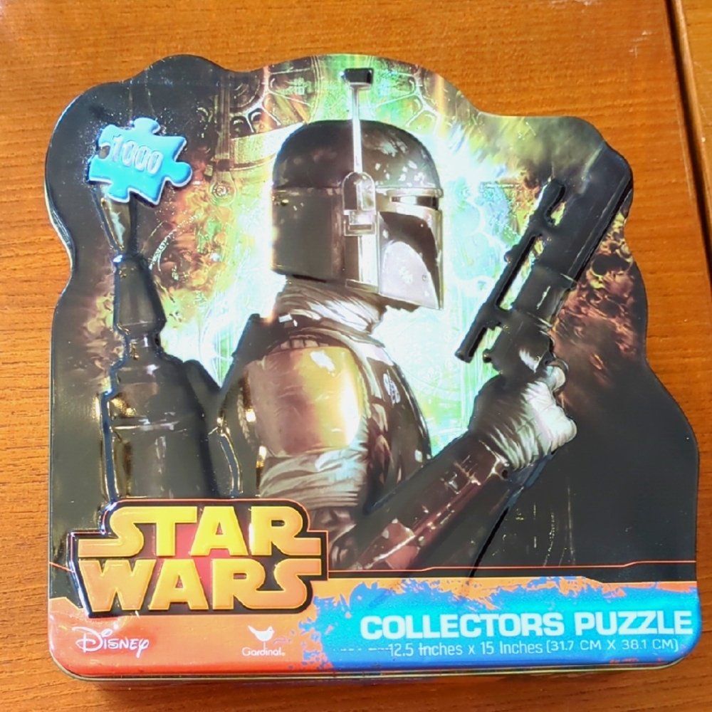Disney Star Wars Boba Fett Collectors Puzzle in Tin